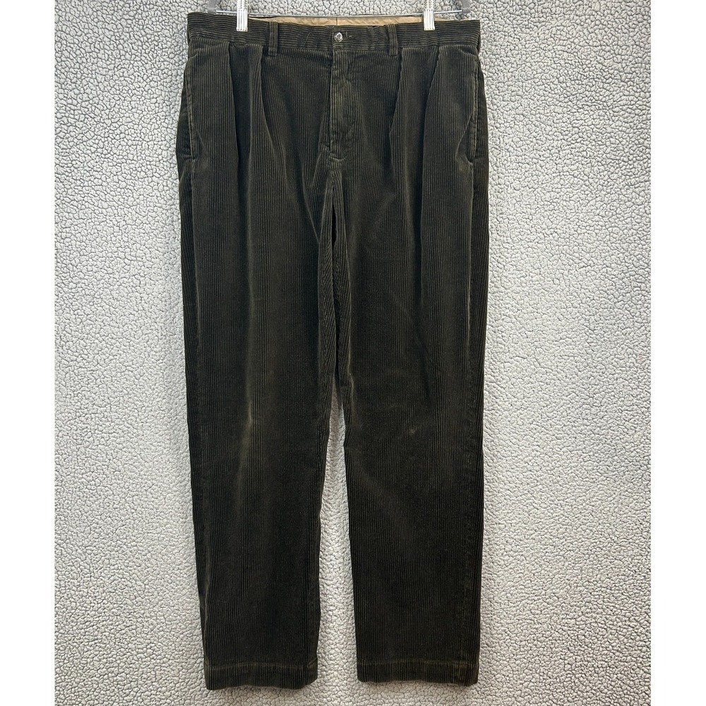 VTG Polo Ralph Lauren Pants Men 38x34 Ethan Pant Brown‎ Cotton Corduroy